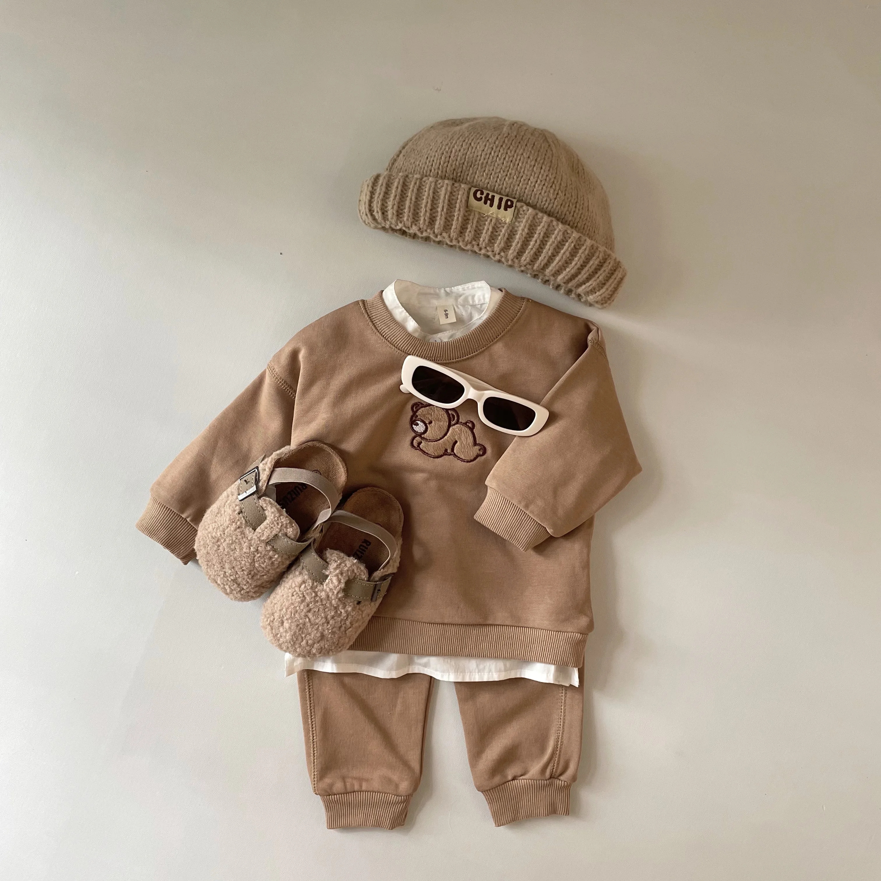 Spring Toddler Baby Clothing Sets for Infant Boys Clothes Set Embroidered Little Bear Top+Pants 2Pcs Outfit Kids Costume Outfit baby boy outfits baby outfits