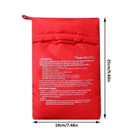 Sac de pommes de terre au micro-ondes réutilisable Express sac de cuiseur de pommes de terre au four pommes de terre parfaites 4 minutes pochette de cuisson rouge 6