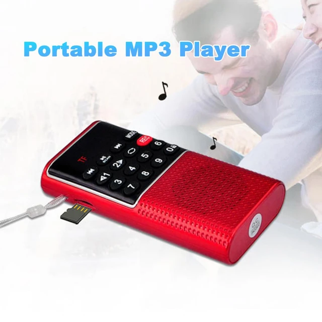 Comprar L-328 Multifuncional Mini Radio FM Altavoz portátil Grabadora  Reproductor de MP3 con pantalla LED Soporte Tarjeta TF AUX USB Recargable