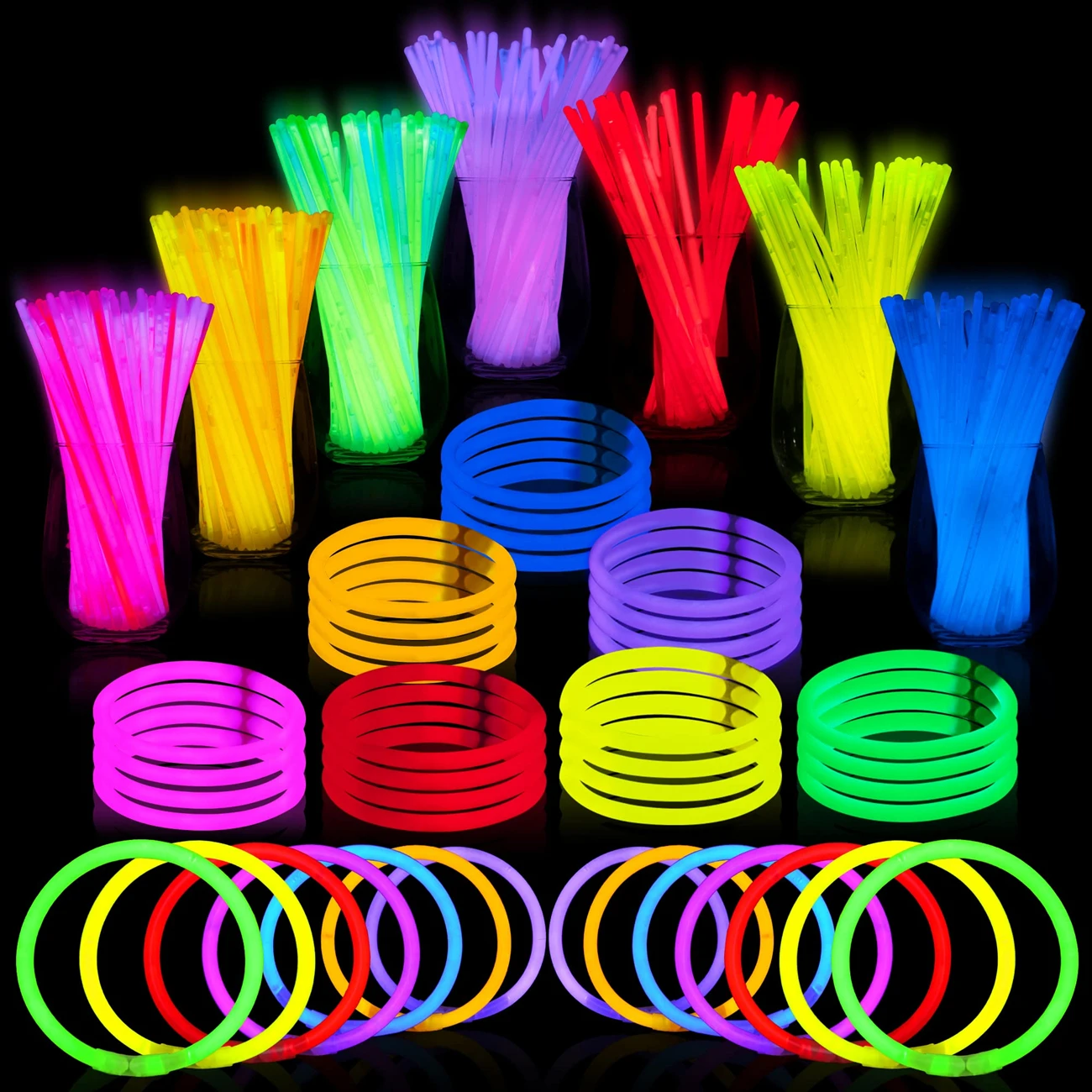 20/50/100pcs Party Fluorescence Light Glow Sticks Bracelets