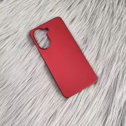 Matte Hard Shockproof Slim Phone Case in Solid Color for OnePlus Ace 5 Racing (Red)