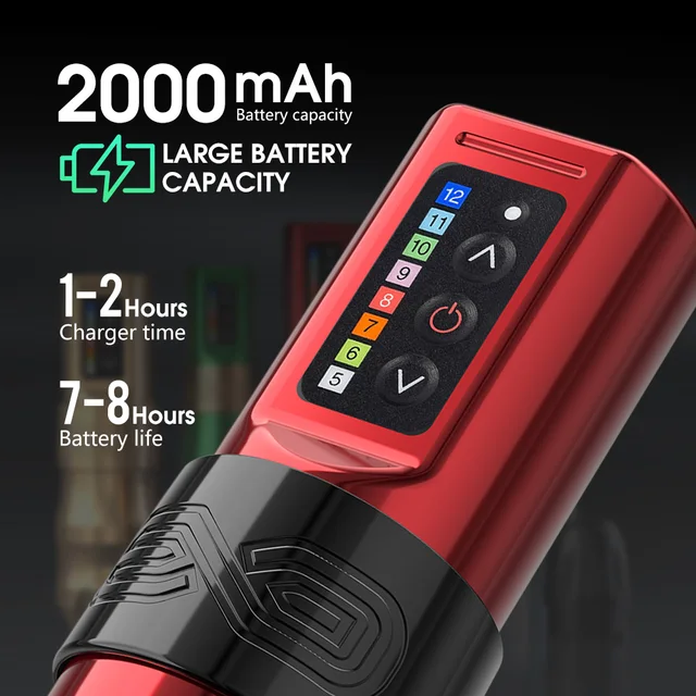 XNET EXO Colorful Wireless Tattoo Machine Kit - Image 3