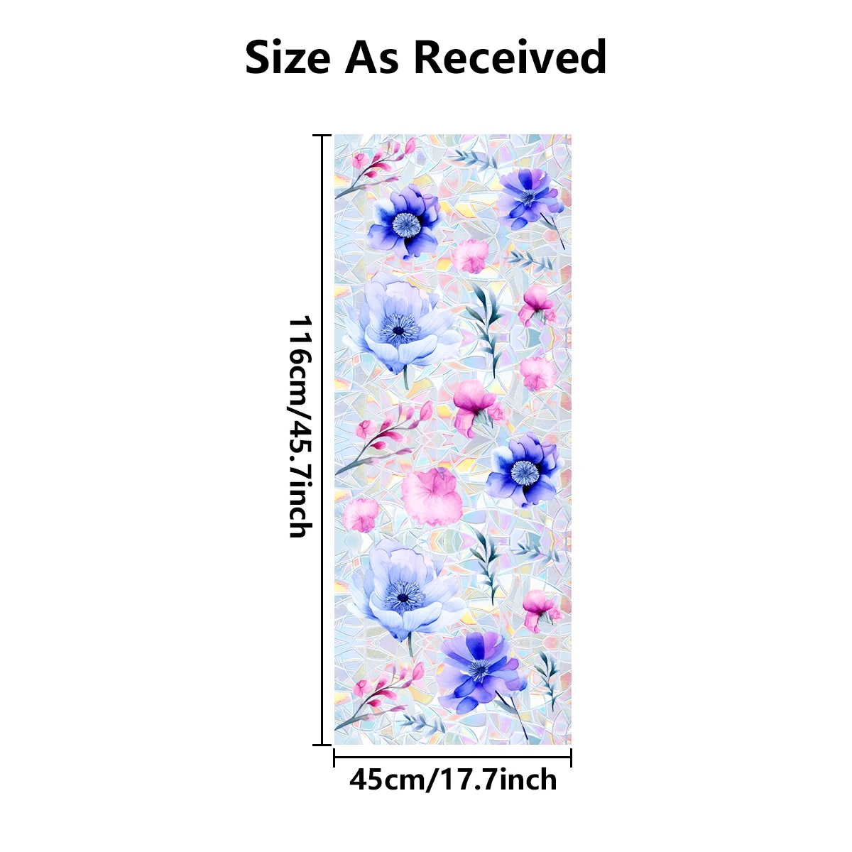 Suncatch Rainbow Window Privacy Film Glass Static Cling Film Bathroom Door Decor UV Protection Kitchen Office Sticker
