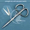 Eye Peeling Twisted Handle Medical Tissue Scissors Eyelid Tool Blunt Tip Serrated Scissors 5