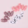 Heallor Sliver Gold Nails Stickers Mental Sun Moon Star Lock Angel Wing Decals Nail Charms 3D Adhesive Sliders Spring Decor Acce 5