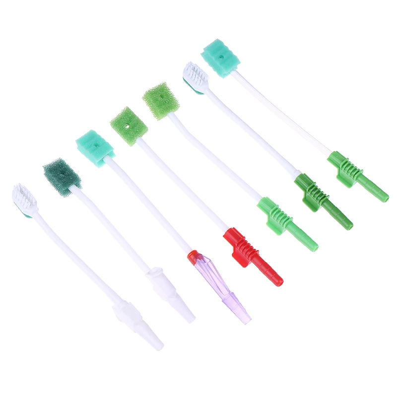 Einweg Medizinische Schwamm Zahnbürste ICU Saug Tupfer Mundpflege Einzigen Saugnapf Verwenden Zahnbürste System Oral Hygiene Grünen Kopf – Detail 7