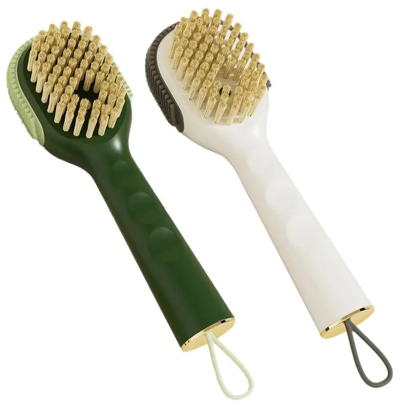 

Multifunctional Cleaning Brush Soft Bristled Liquid Shoe Brush Long Handle With Liquid Dispenser Liquid Shoe Brush For Clothes