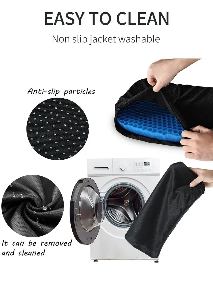 S8ea27f35eee74cb9a5ba7199d5a4dd081 Gel Seat Cushion Summer Breathable Honeycomb Design For Pressure Relief Back Tailbone Pain - Home Office Wheelchair Chair Cars Mallzona