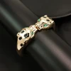KDLUN Fashion Leopard Bracelet Gold Color Animal Cuff Bangle For Women Black Enamel Alloy Statemen Jewelry Big Accessories 2024 6