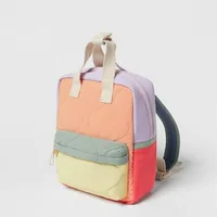 Colored Two-shoulder Bags Boys And Girls Brand New Casual Fashion Breathable Light Backpacks Kids Simple Canvas Bags Outdoor 5