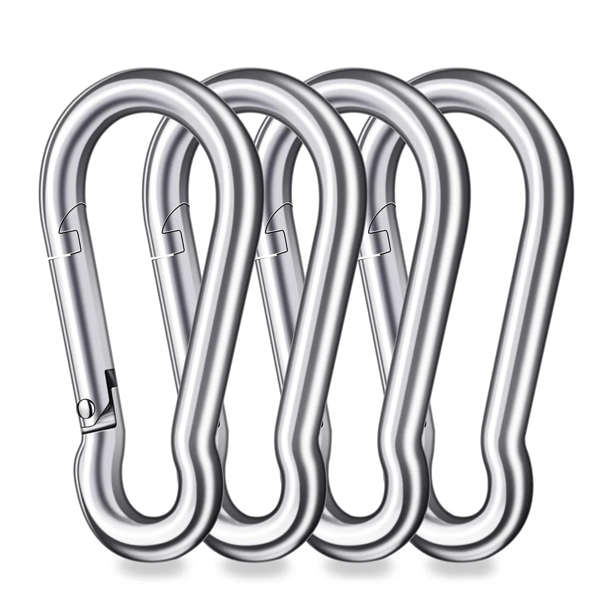 Spring Snap Carabiner spring snap carabiner M4 M5 M6 M8 M10 304 Stainless Steel Key Ring Buckle Outdoor Safety Hook Hoist Buckle Chain Pet Rop