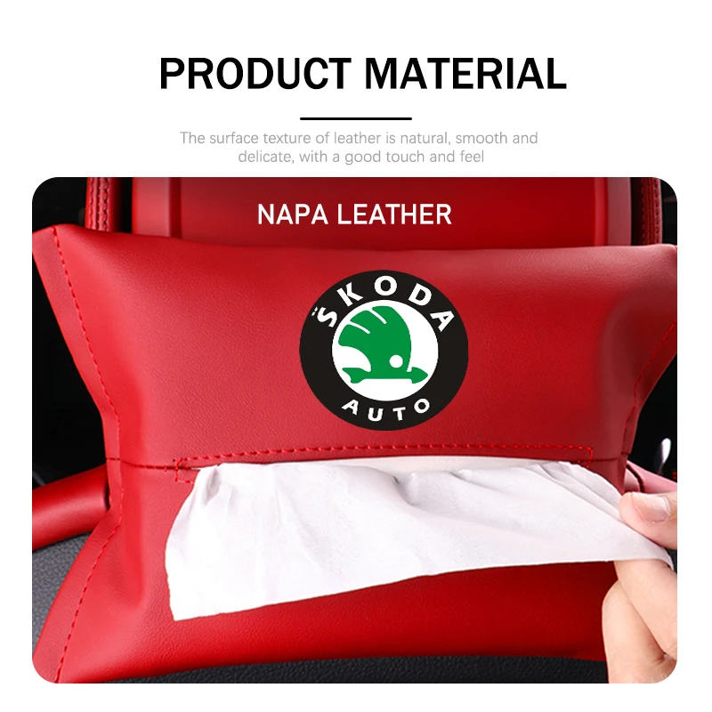 차량용 티슈 박스, 차량 햇빛 가리개 티슈 박스 홀더, 스코다 파비아 카미크 슈퍼브 스칼라 엔야크-iV MK3 비전S 예티용 차량 액세서리