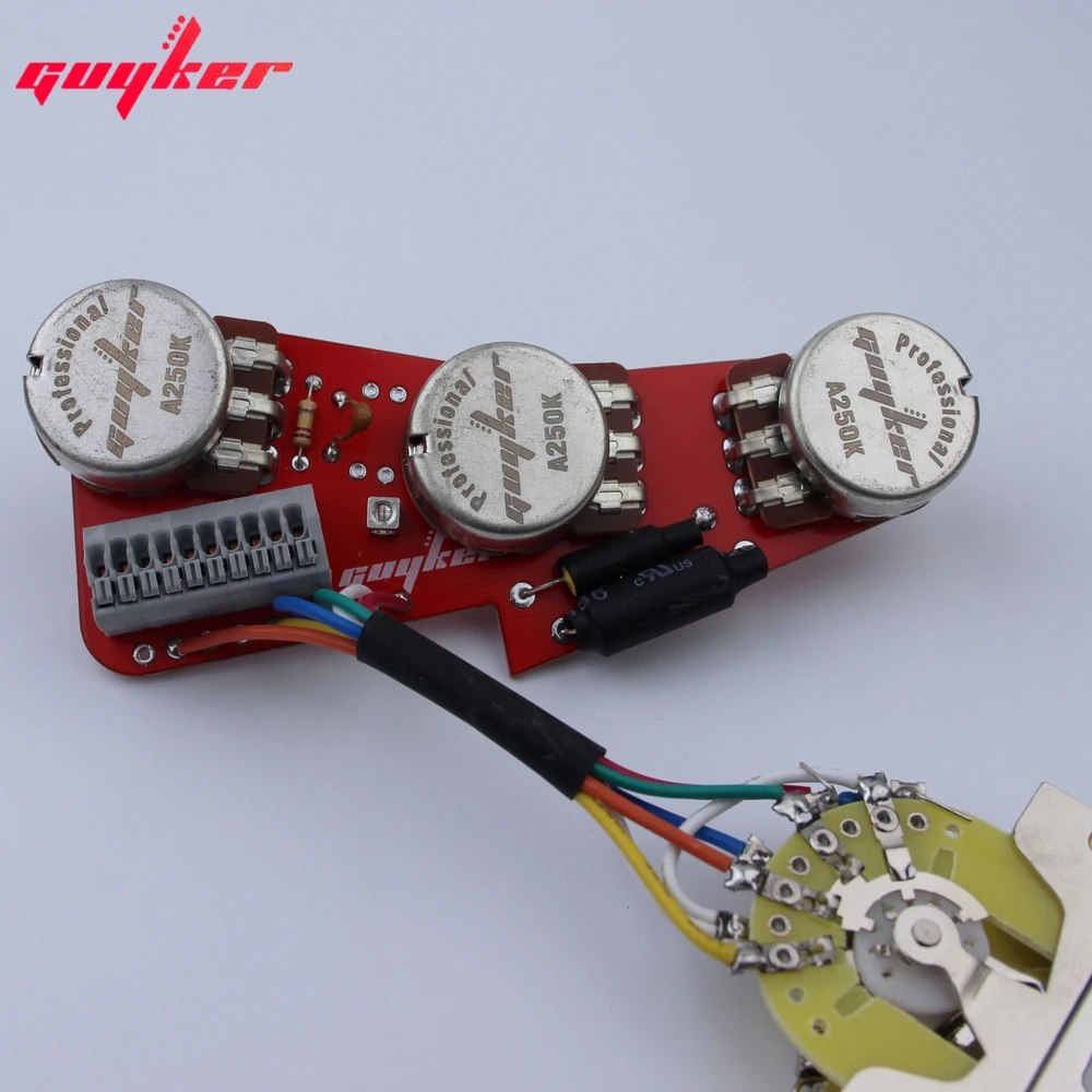 GUYKER A250K Potentiometer Circuit Board Connection Switch PREAMP For