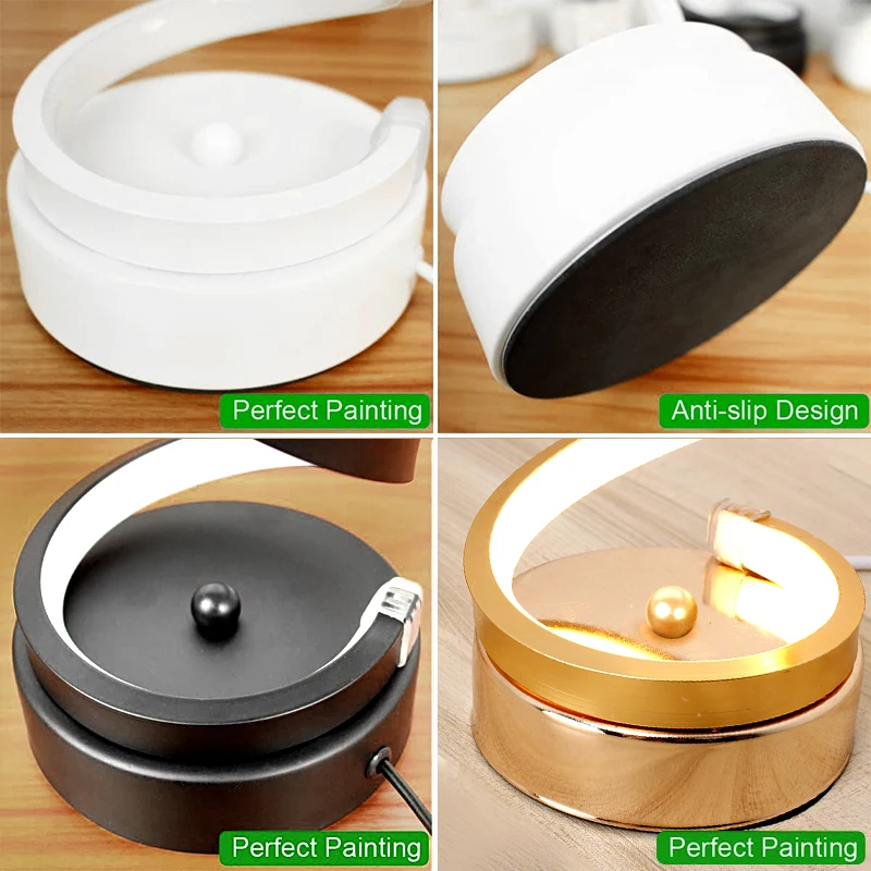 Modern Minimalist LED Table Lamp Home Decoration Bedroom Lighting Bedside Acrylic Desk Lamp Reading Light  Spiral Night Light 5