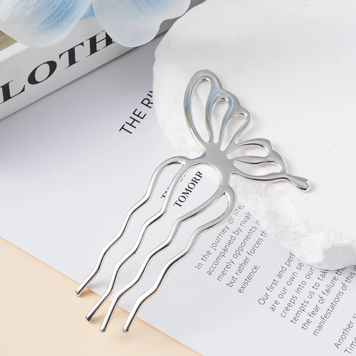 Koreanische Schmetterling U Form Haar Sticks Haar Brötchen Kamm Clip Metall Haar Stick Haarnadel Frauen Haarnadel Mode Styling Haar Zubehör – Detail 8