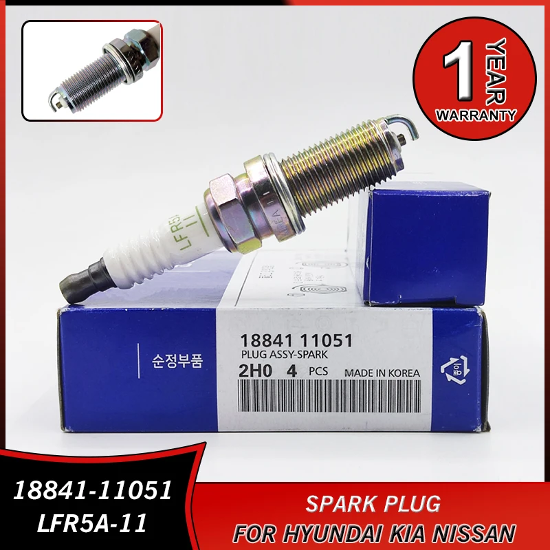 

18841-11051 LFR5A-11 Spark Plug for Hyundai Kia Sorento Nissan X-Trail T30 Armada Almera Primera Patrol Y61 Accessories Candle