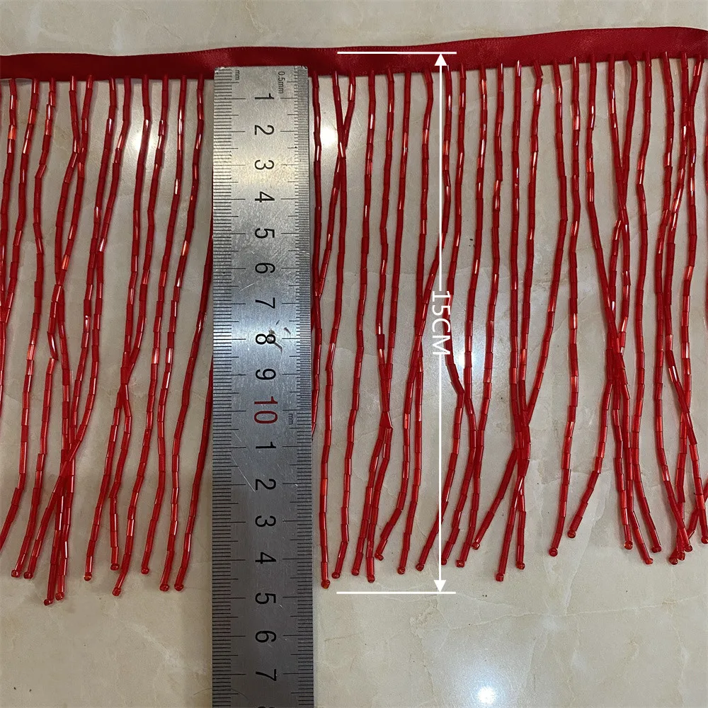 Tassel Fringe Tassel Decoration Tassel Accessories Tassel Trim 40CM/lot 15cm Width Tassel beaded fringe trim for Craft DIY Wedding Jewelry