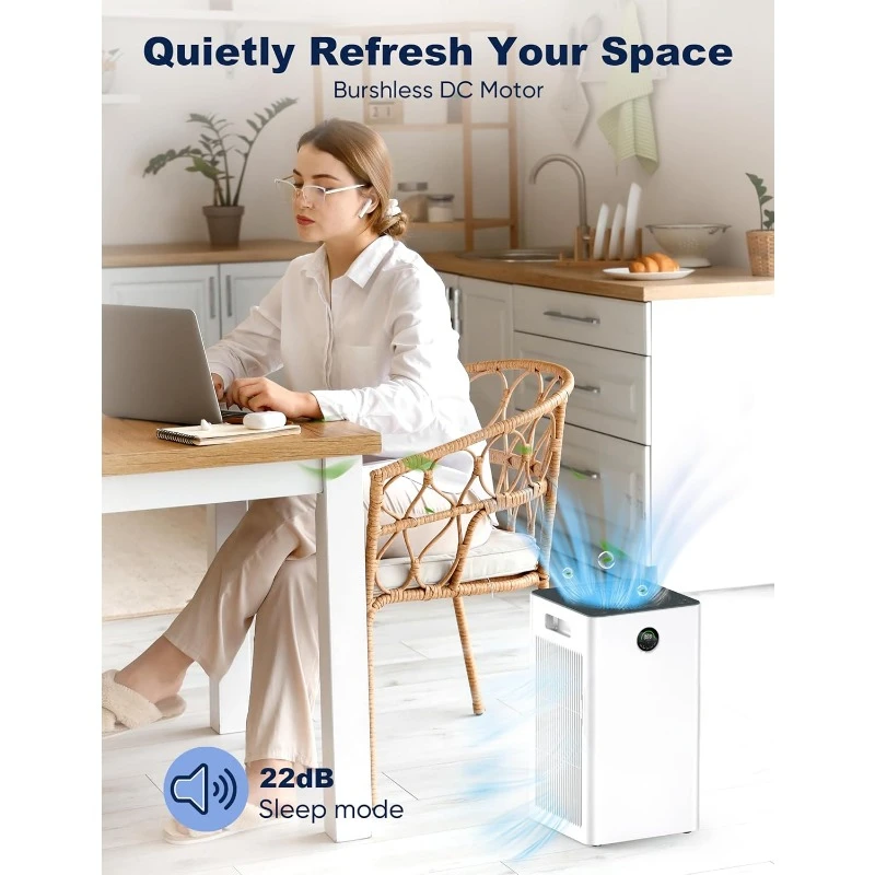 Hot selling items Air Purifier for Home, Large Room Up To 1500 Sq  Allergies and Pets, Sleeping Much Better Easy to store 5