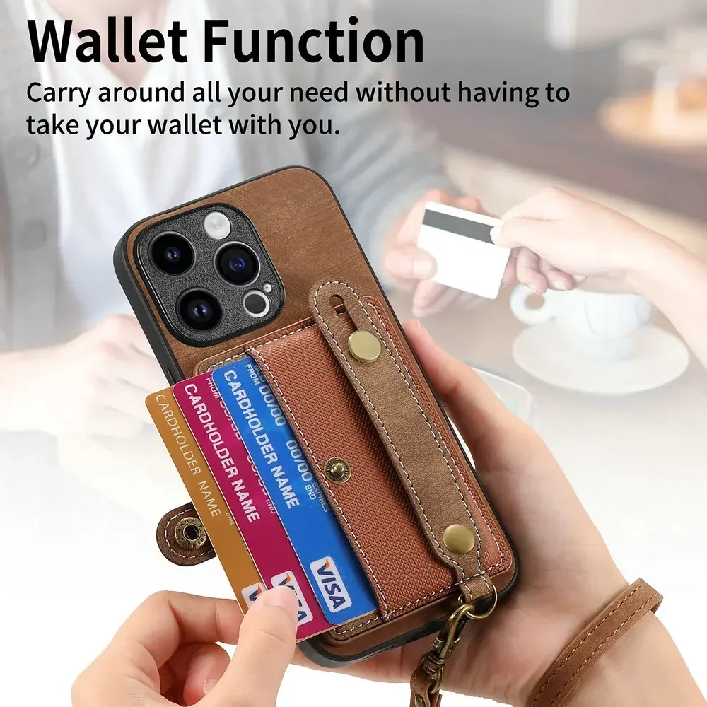 Leather Wristband Card Case – Sleek Back Cover