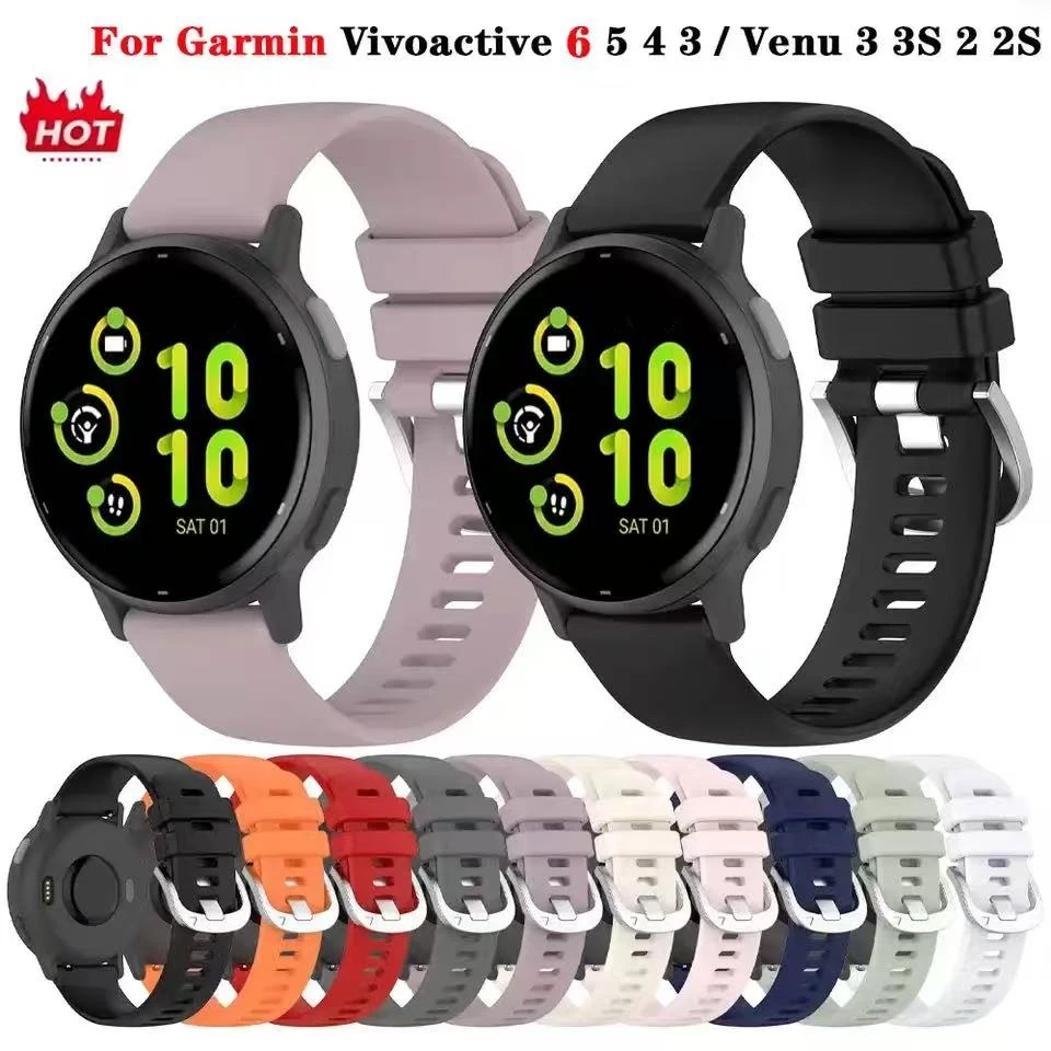 Versatile Silicone Watch Strap - Multiple Sizes and Colors Available