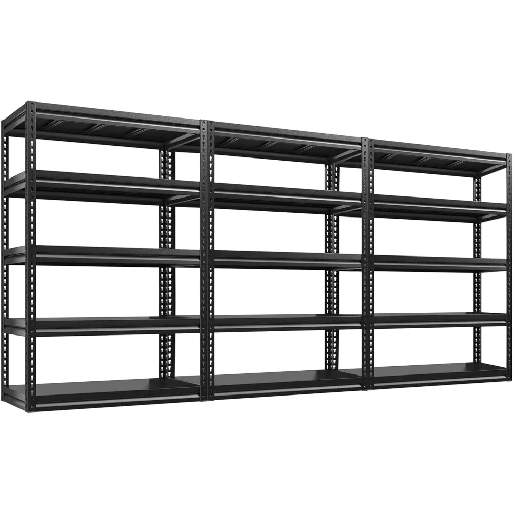 

REIBII 72'' Garage Shelving Heavy Duty Garage Storage Shelves Loads 1700LBS Heavy Duty Shelving Adjustable 5-Tier Metal Shelves