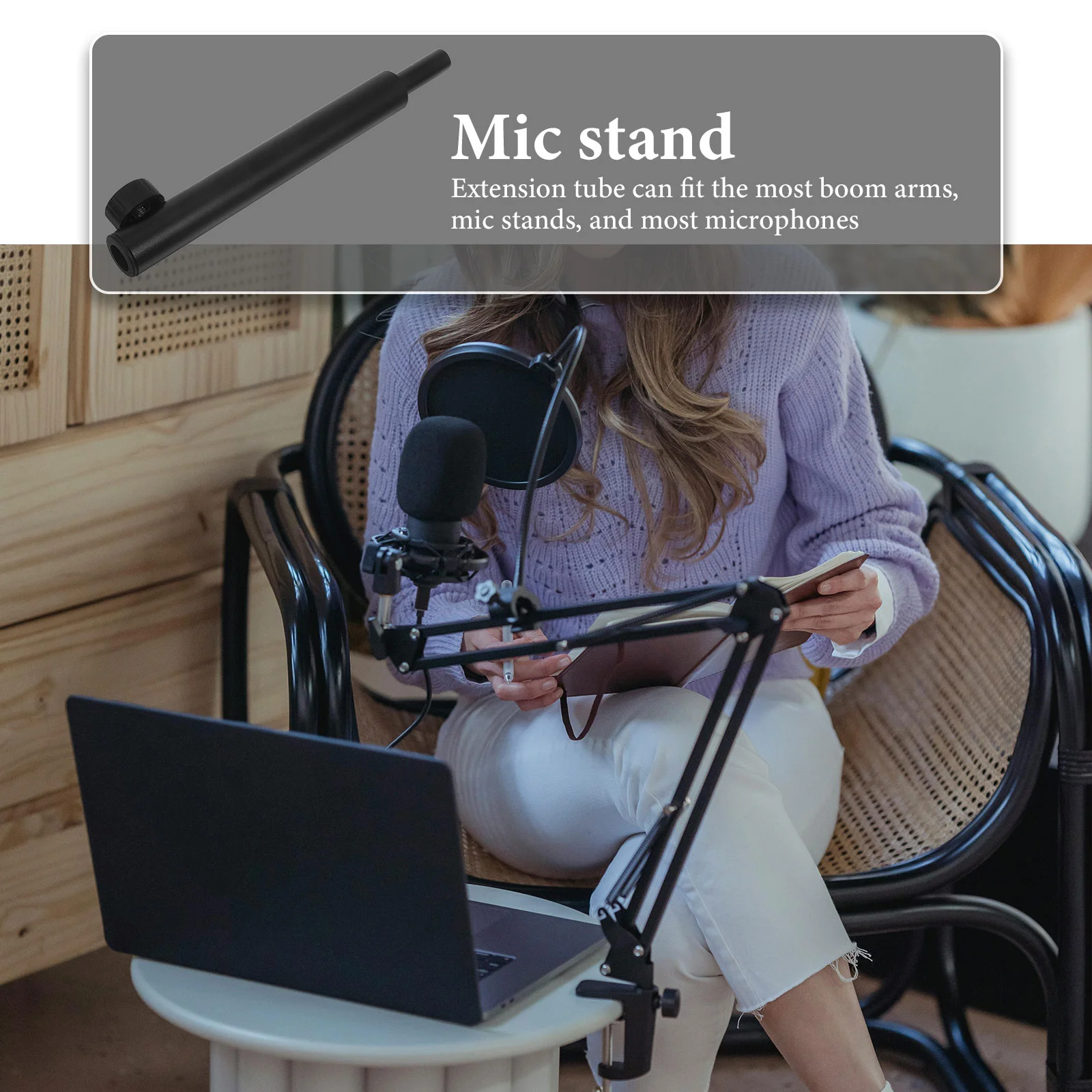 알루미늄 합금 마이크 스탠드, 핸드폰 거치대, 데스크 익스텐션 로드 익스텐더, 튜브 브래킷 암