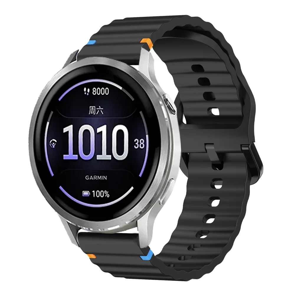 Wave Soft Silicone Sports Comfortable Strap, 18/20/22mm