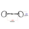 Stainless Steel Horse Snaffle, Bit Tack, Training Bit, Portable,with Rings,Horse Mouth Bit,Horse Chewing Snaffle for Outdoor 6