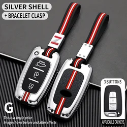Premium Zinc Alloy Car Key Case - Elegant and Durable Design (Silver A3 Set2)