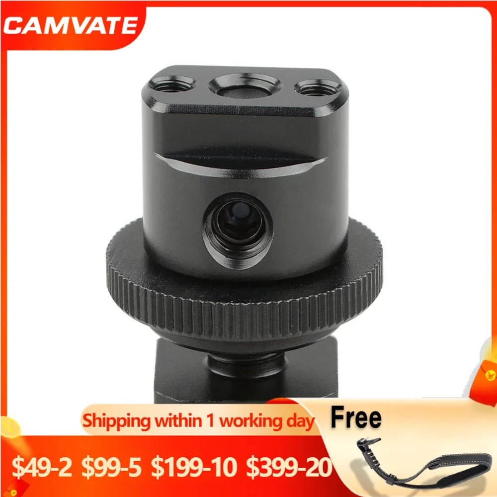 

CAMVATE Standard Universal Aluminum Quick Release Hot/Cold Shoe Adapter (31.3mm Height) For DSLR Camera Top Plate Connecting New