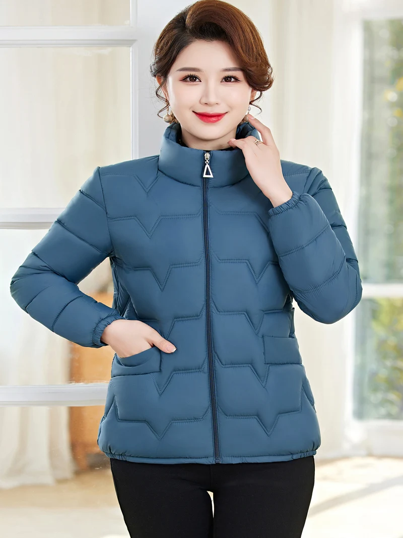 Ultra-Light Thickened down Cotton Jacket Mommy Style Winter Short Coat for Middle-Aged And Elderly Women Sweet Style Loose Fit
