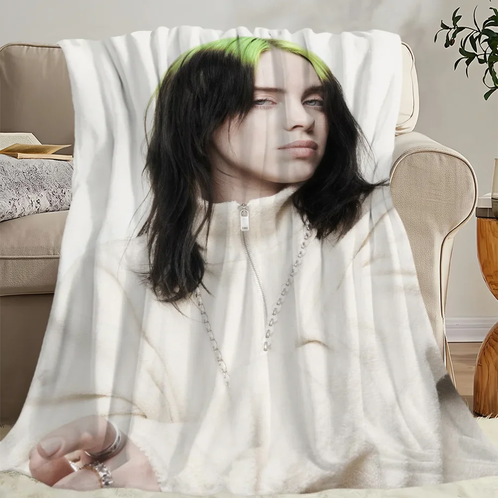 Singer B-Billie E-Eilish skicomfort warm Soft Baby blanket suitable Home Kids Lunch Blanket for Home Office Daily Use Cover 6