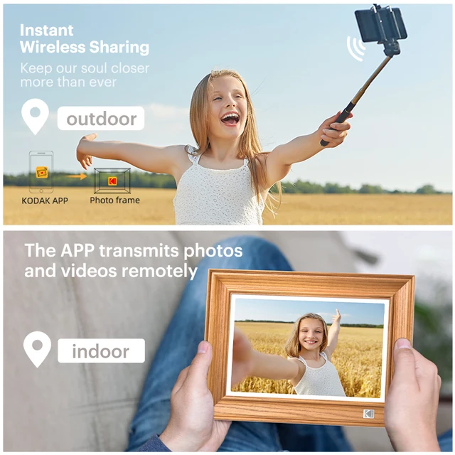 Kodak Cadre Photo Numérique Vec Batterie, Cadre Photo Numériqu