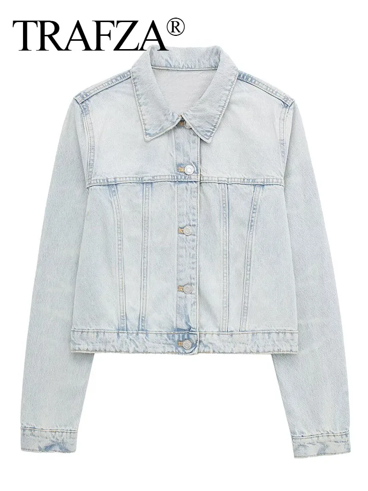 

Женская джинсовая куртка с длинным рукавом, однобортная, с украшениями