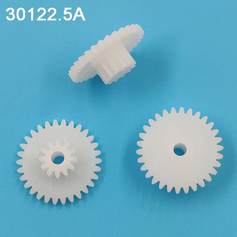 30122.5A 0.5M Plastic POM Gear Diameter 16mm 30 Teeth 12 Teeth Double Layer Gear 2.5mm Hole DIY Toy Parts Accessories 30+12t