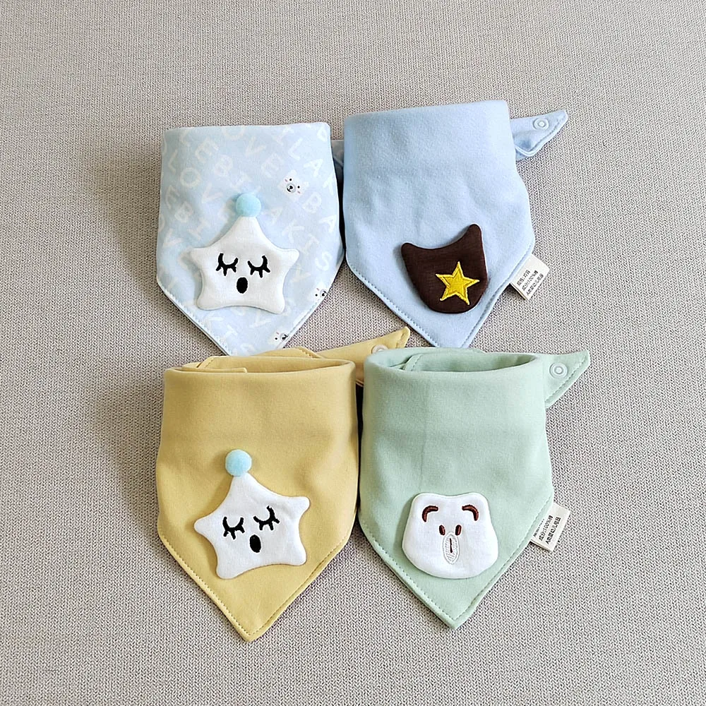 5Pieces/Lot Baby Girl Bib Cotton Triangle Infant Feeding Burp Cloth Teething Drool Boy Bib Newborn Accessories 5