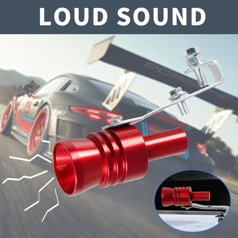 Turbo Sound Simulator Whistle, Trompet Type Universeel Uitlaatpijp Overdrukventiel Simulator Whistle Sound(XL