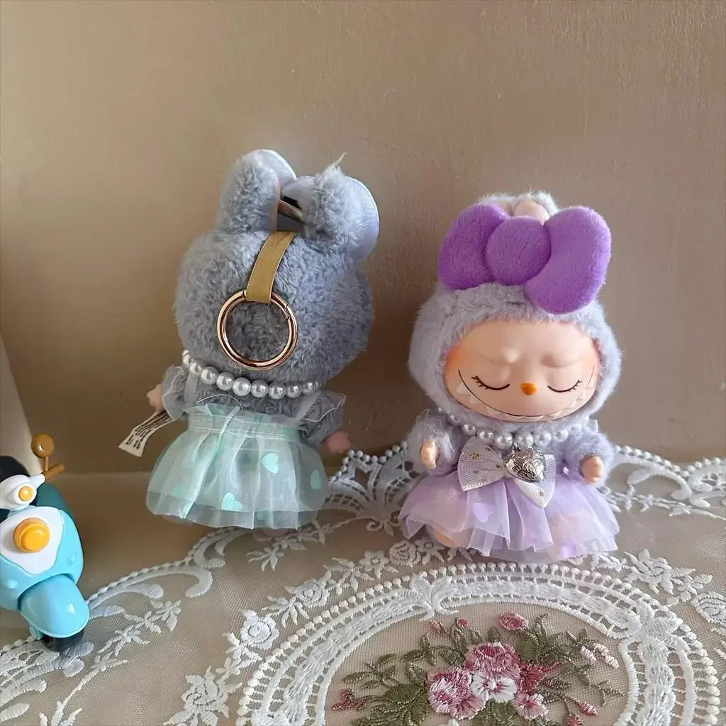 Mini Plush Doll Bow Princess Dress - Deluxe Outfit Accessories Gift Set