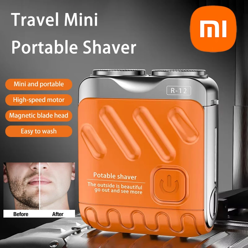 Xiaomi Men Electric Shaver Waterproof Type-c Rechargeable Mini Travel Rotary Razor Portable Beard Trimmer Remover Tool hair clipper,electric shaver,hair trimmer,electric razor,rotary shaver