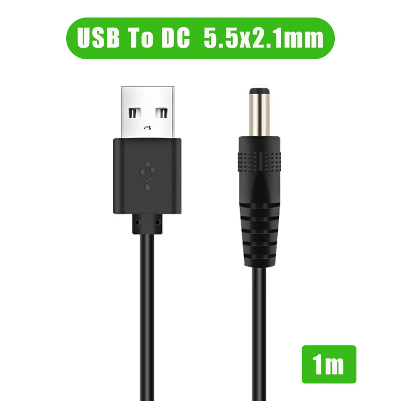 Universal USB to DC Power Charging Cable - Multi-Size Adapter Set