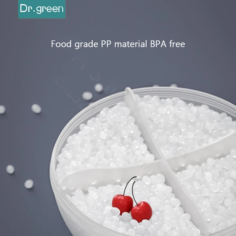 Dr. Green Mini Powdered Milk Storage Jar Powdered Milk Box Portable Baby Outing Four Compartments Dispensing Rotary Powder Box