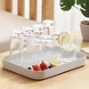 Double-layer Plastic Drain Tray Parlor Multi-purpose Tea Coffee Cup Fruit Tray Rectangle Kitchen Tableware Storage Drain Rack 4