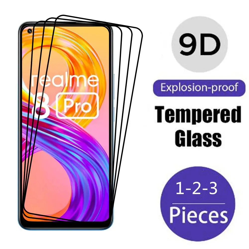 

9D Full Protective Glass For Realme 8 7 Pro 7i Tempered Screen Protector on Realme 6 5 Pro 6i 6S 5i 5S C21 C15 C11 C3 C3i Glass