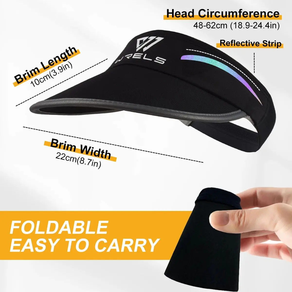 Gorras de verano WRLES para correr, transpirables, con protección UV, para ciclismo, senderismo, playa, tenis, con visera vacía, WRS-MZB30 - Imagen 2
