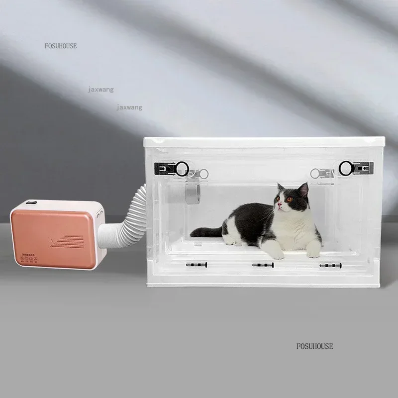 Foldable Design Pet Hair Dryer Transparent Cat Drying Box Household Automatic Water Blower Dog Dryers Bath Hair Blowing Artifact