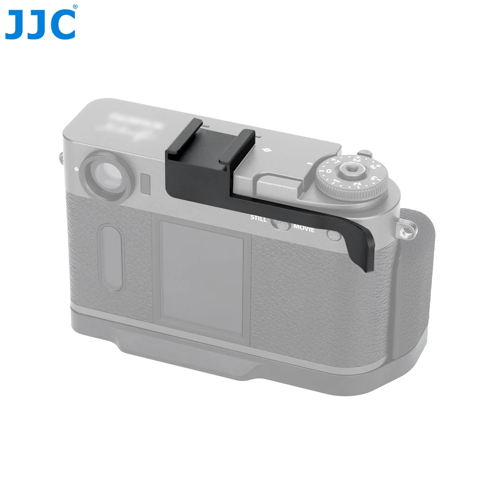 JJC Aluminiumlegierung Kamera Blitzschuh Daumen hoch Griff für Fujifilm X Half X-HF1 Zubehör Daumenauflage Kamera Griffhalter – Detail 4