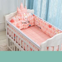 Kit de linge de lit CPull 100% coton pour bébé, ensemble de literie design couronne, pare-chocs, oreiller, couette, housse de matelas inclus 1