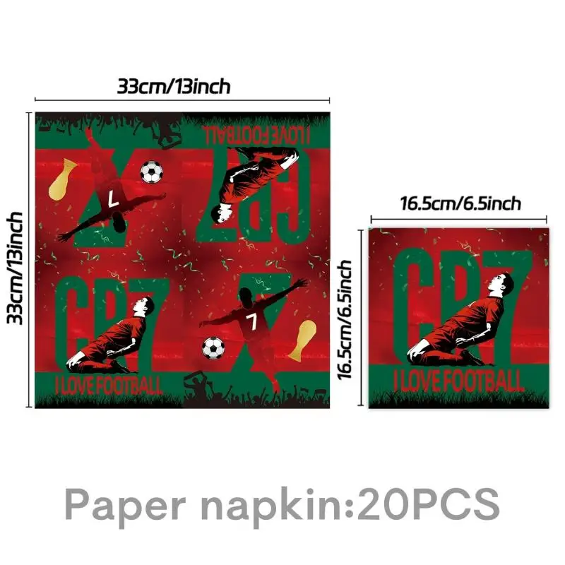 Fußball-Geburtstagsdekoration Fußball-Sport-Thema Tischgeschirr Becher Teller Luftballons Hintergrundbanner Geschenktüten Kinder-Geschenk Partyzubehör – Detail 15