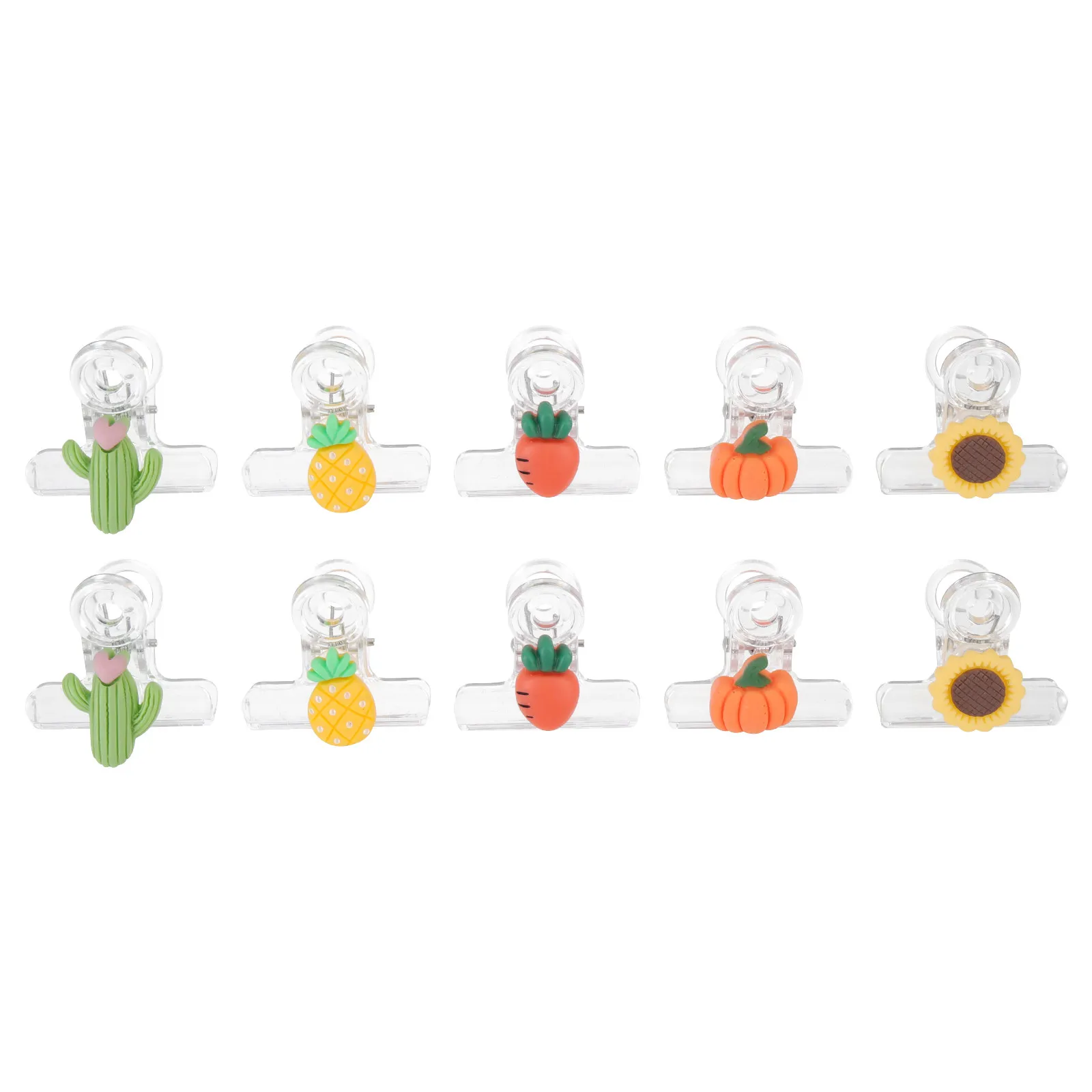 10Pcs 플라스틱 식품 가방 클립 투명 종이 클립 칩 클립 보관 조직용 스낵 씰 클립 플라스틱 가방 봉투