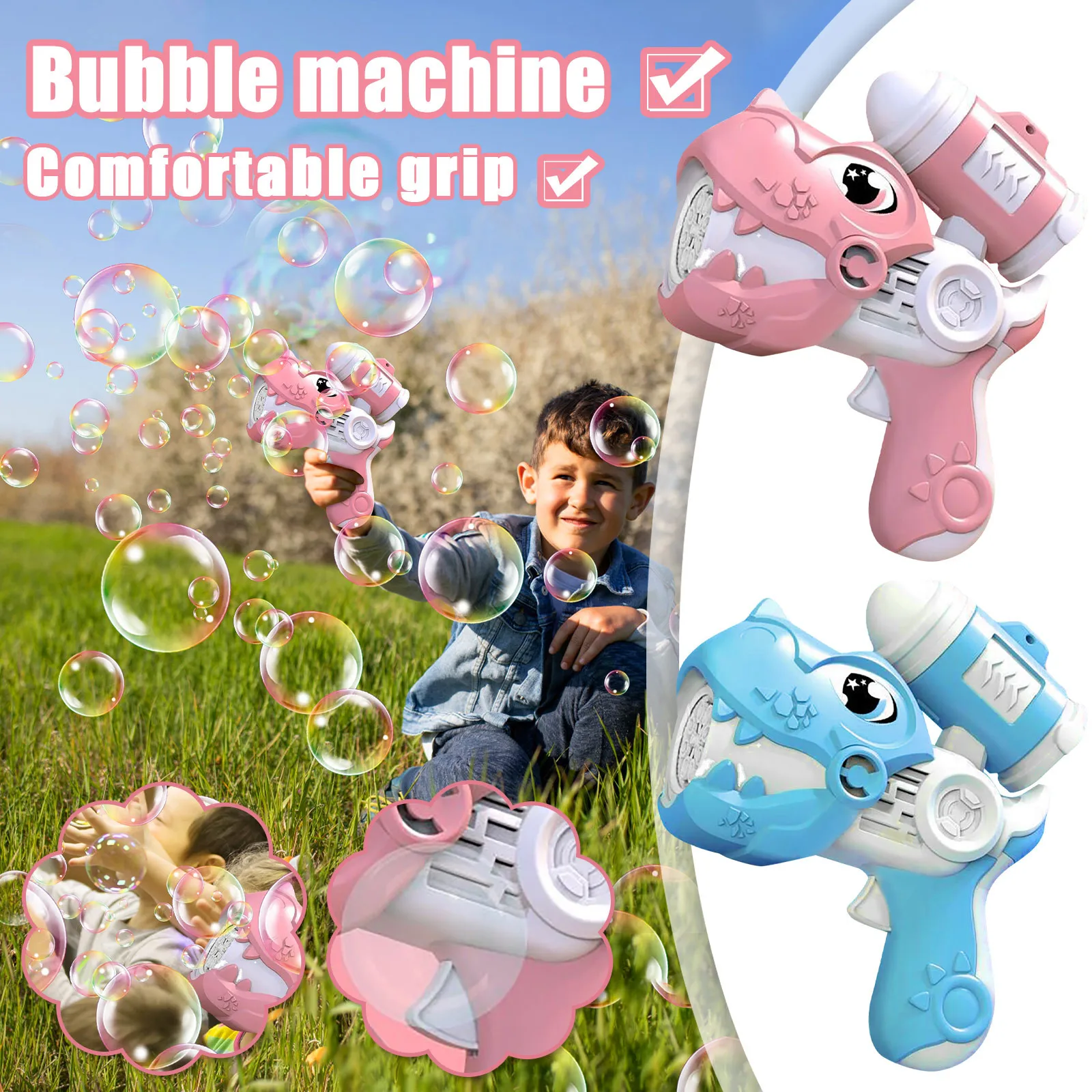  Bubble Machine Gun, Bubbles Kids Toys with Thousands Bubbles  and Colorful Lights, Pink Outdoor Toys Wedding Party Fun Gifts for Boys :  Toys & Games